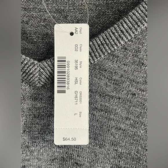 Men’s J. Crew V-Neck Cotton Sweater in Gray - Picture 4 of 11